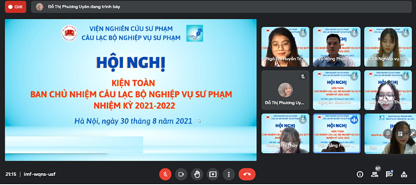 Câu lạc bộ Nghiệp vụ Sư phạm – Trường ĐHSP Hà Nội 2 có Tân Chủ nhiệm