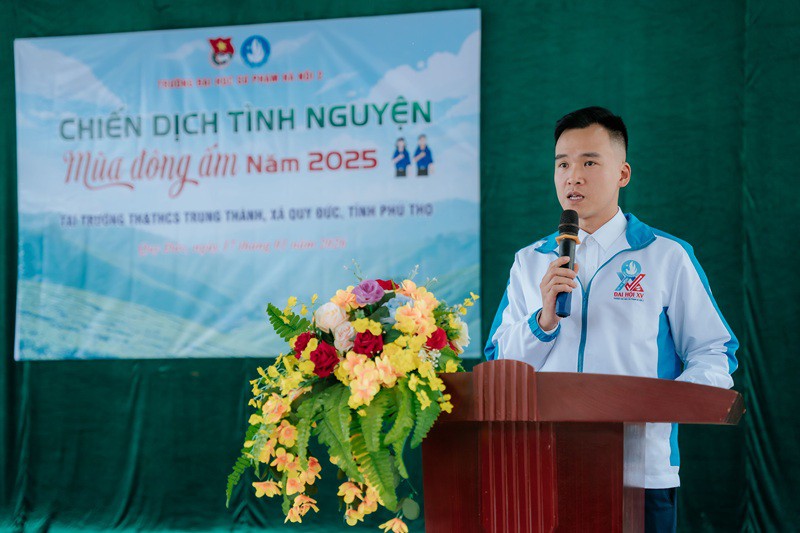 Chương trình tình nguyện “Mùa đông ấm” năm 2025 của tuổi trẻ Trường Đại học Sư phạm Hà Nội 2 tại tỉnh Phú Thọ